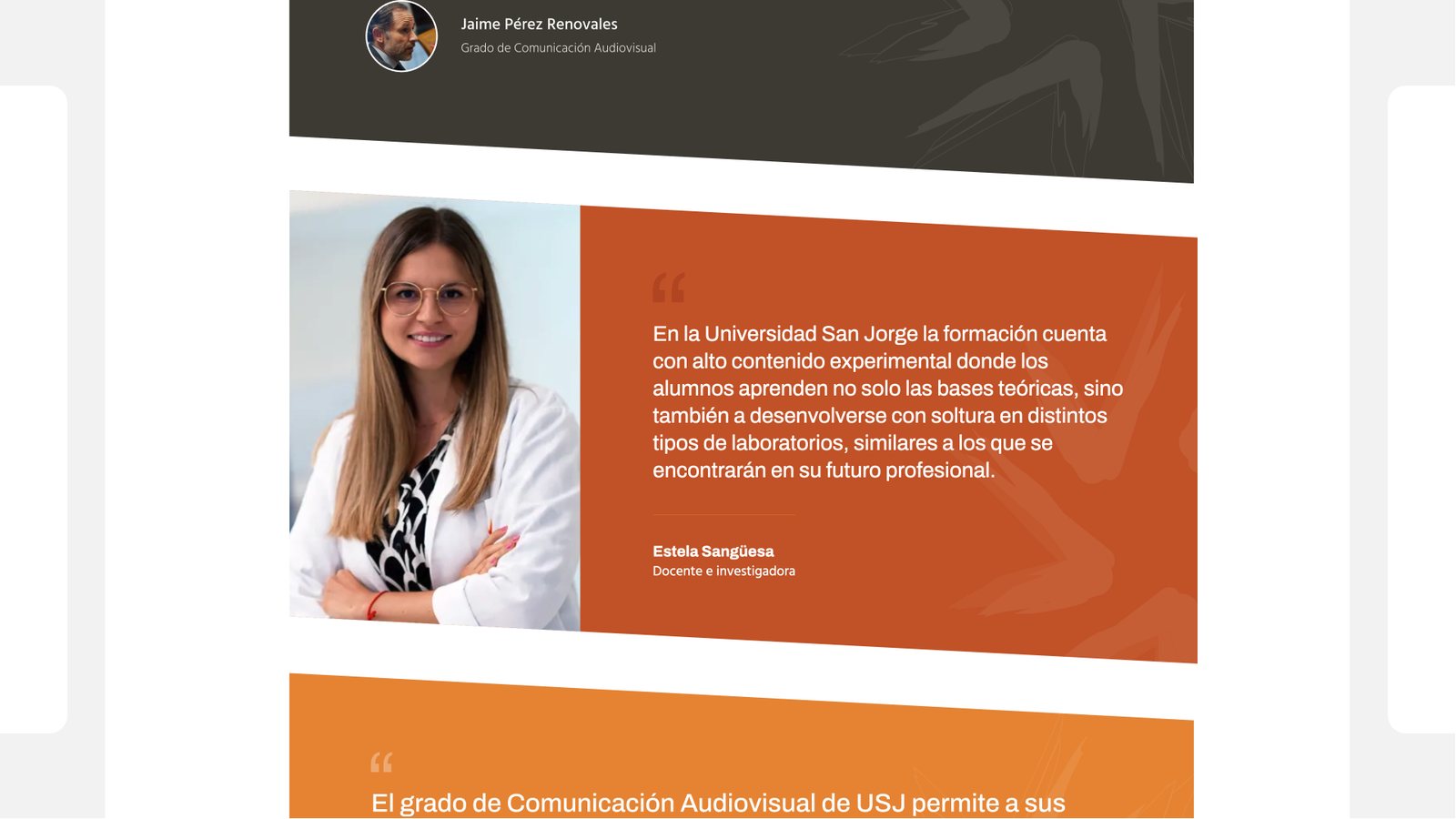 Testimonios de Jaime Pérez Renovales y Estela Sangüesa.